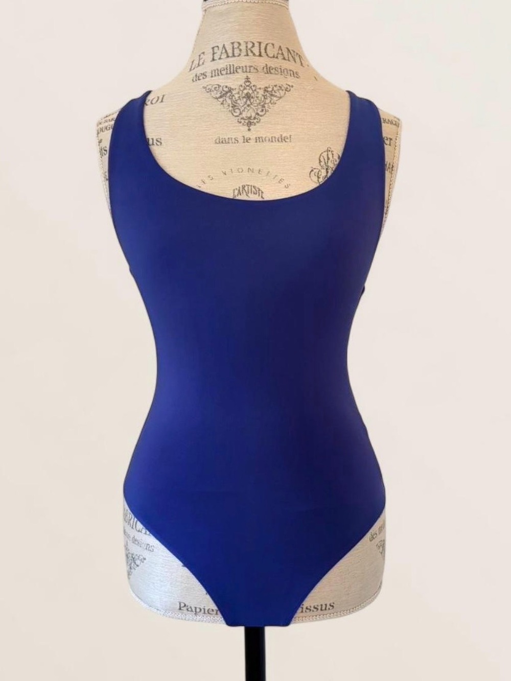 Babaton Stretch Scoop-Front Bodysuit in Cobalt Blue